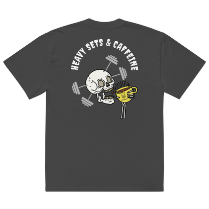 Heavy Sets & Caffeine - Oversized Faded Tee