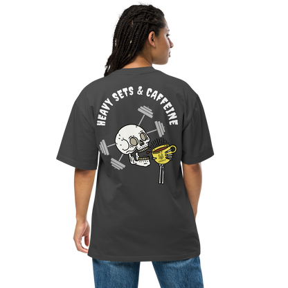 Heavy Sets & Caffeine - Oversized Faded Tee