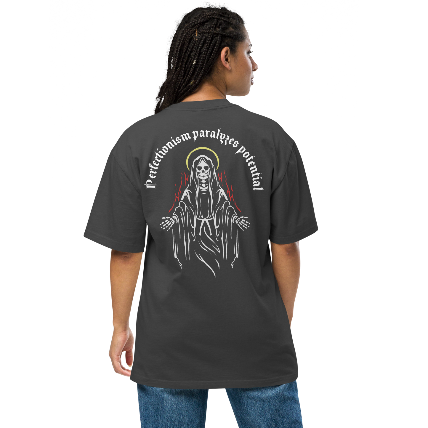 Perfectionism paralyzes potential - Oversized Faded Tee