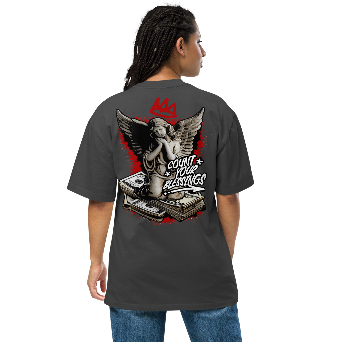 Count Your Blessings - Oversized Faded Tee